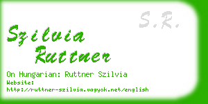 szilvia ruttner business card